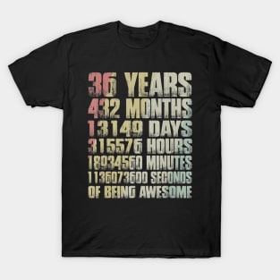 Vintage 1984 36th Birthday 36 Yrs Old Months Gift T-Shirt